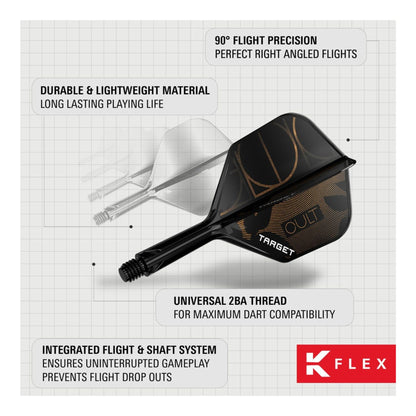 Cult K-Flex No.2 Integrated Dart Flights & Shafts