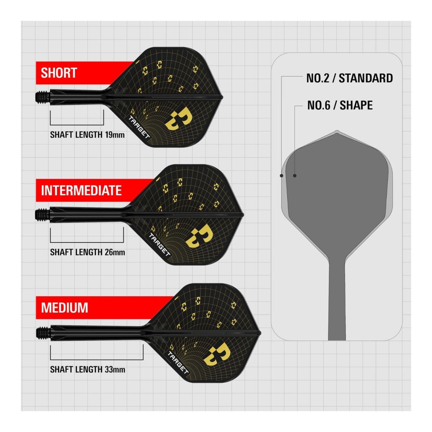 Target Bolide K-Flex No.2 Integrated Dart Flights & Shafts