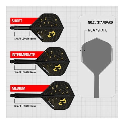 Target Bolide K-Flex No.2 Integrated Dart Flights & Shafts
