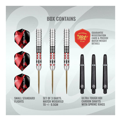 Michael Smith Achieve Steel Tip Dart Set 90 percent tungsten with flights and shafts