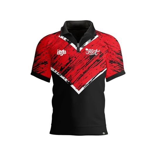 Buy the Official Michael Smith Red Strip Polo Shirt in Canada