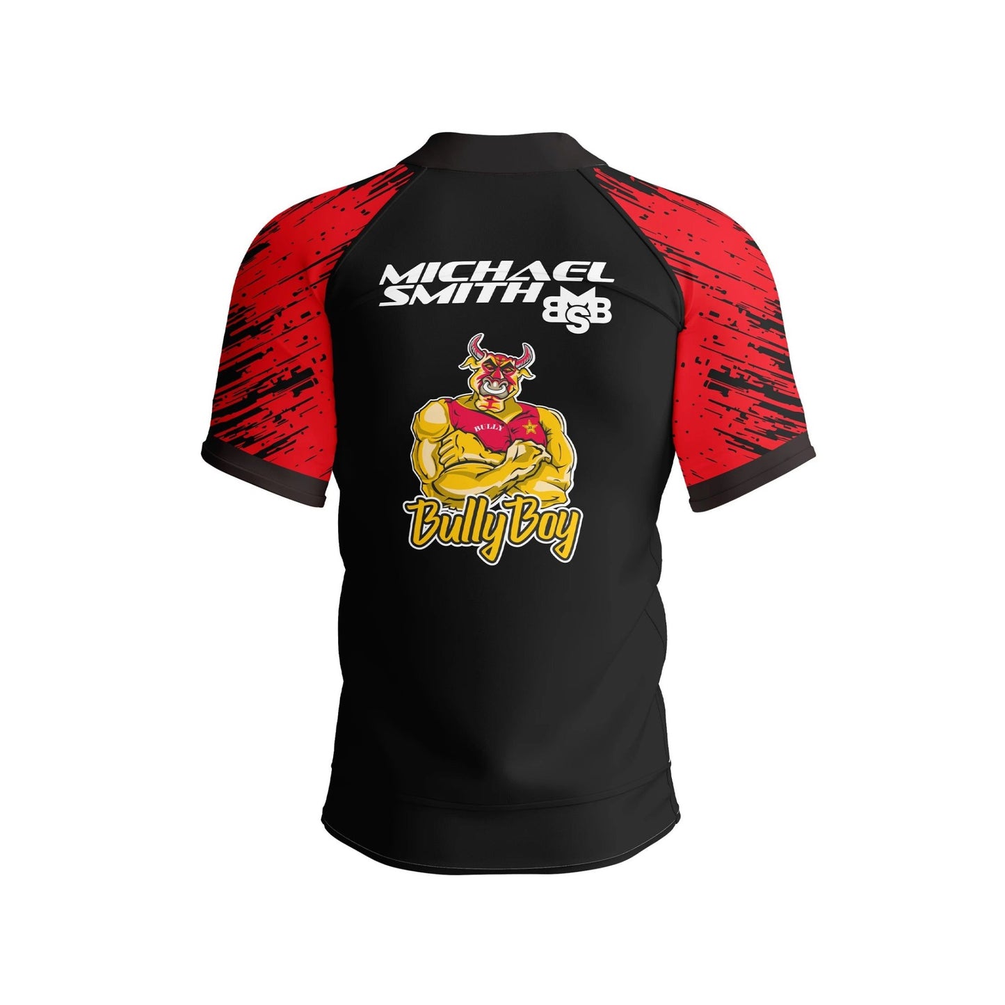 Buy the Official Michael Smith Red Strip Polo Shirt in Canada