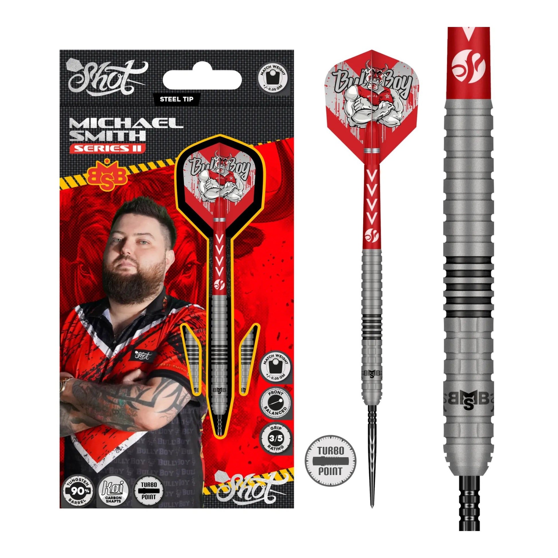 Michael Smith Series II Steel Tip Darts