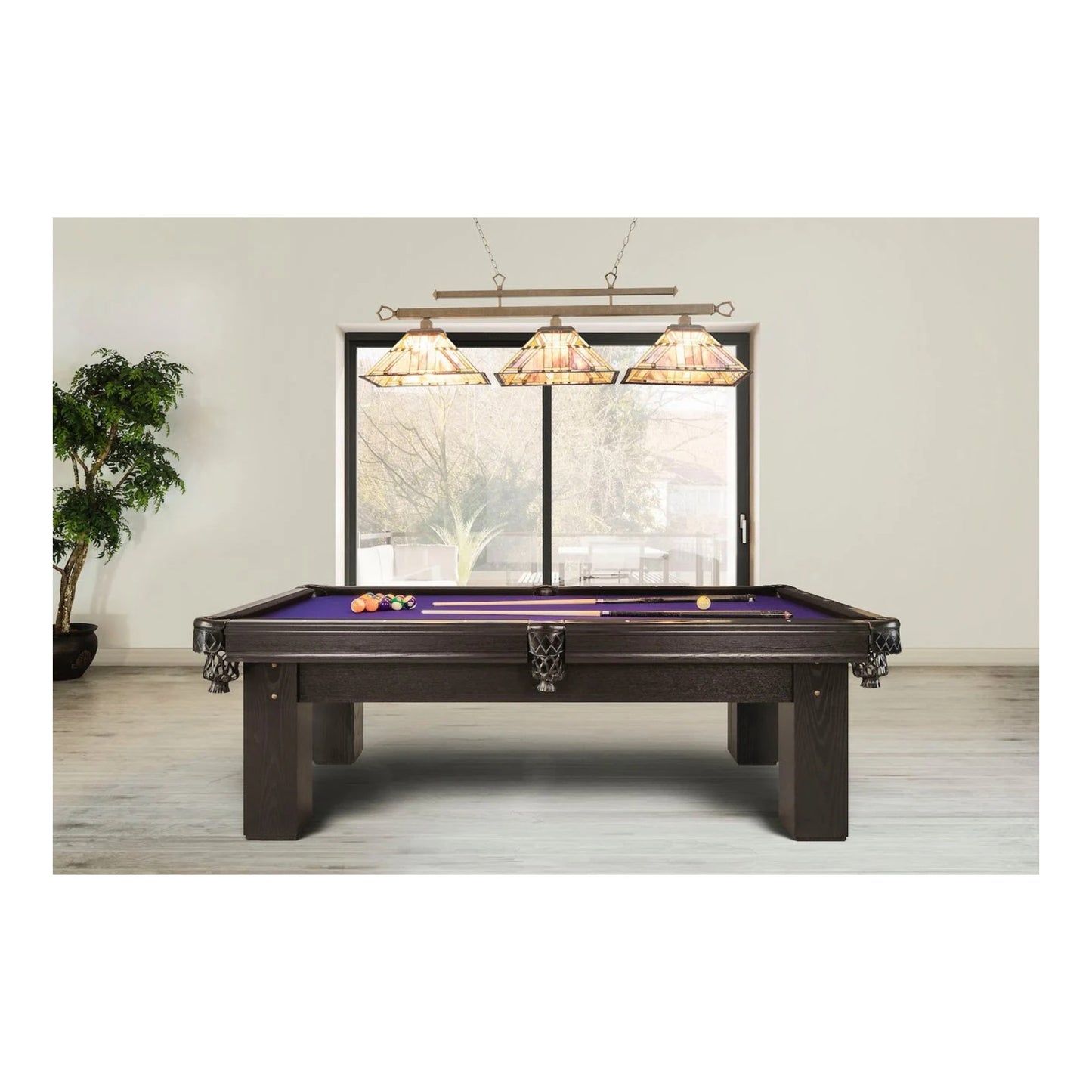 Monarch Pool Table red oak leg detail