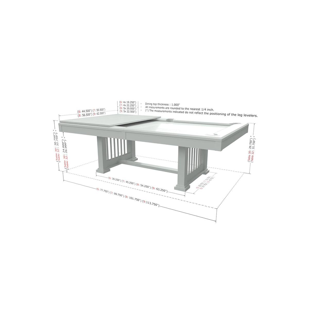 Canada Billiard Mystère 2-in-1 Dining Pool Table