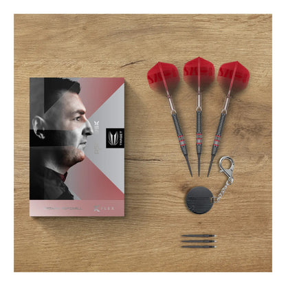 Three Nathan Aspinall 95K barrels lying flat showing PVD coating