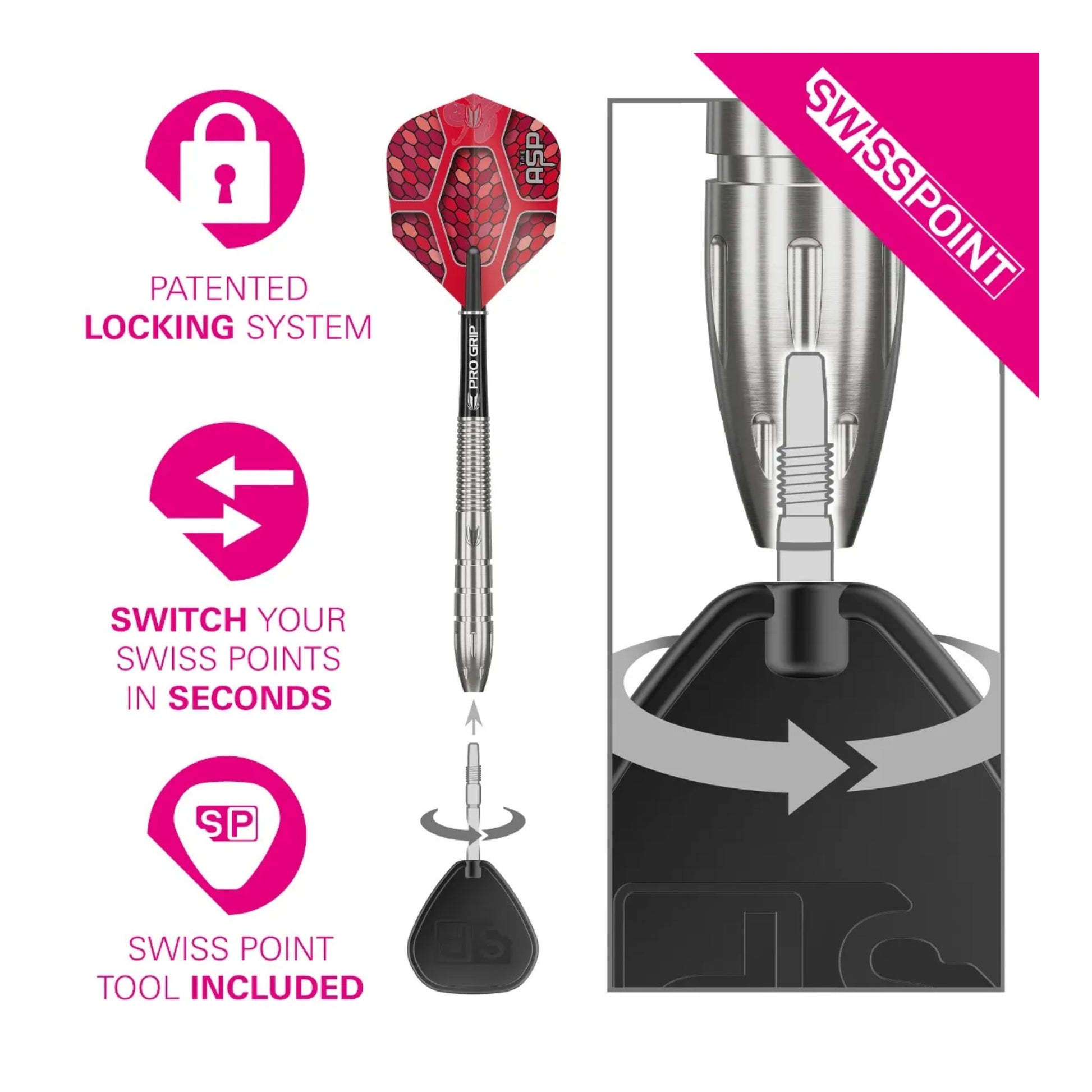 Target Darts Nathan Aspinall G1 packaging and included accessories