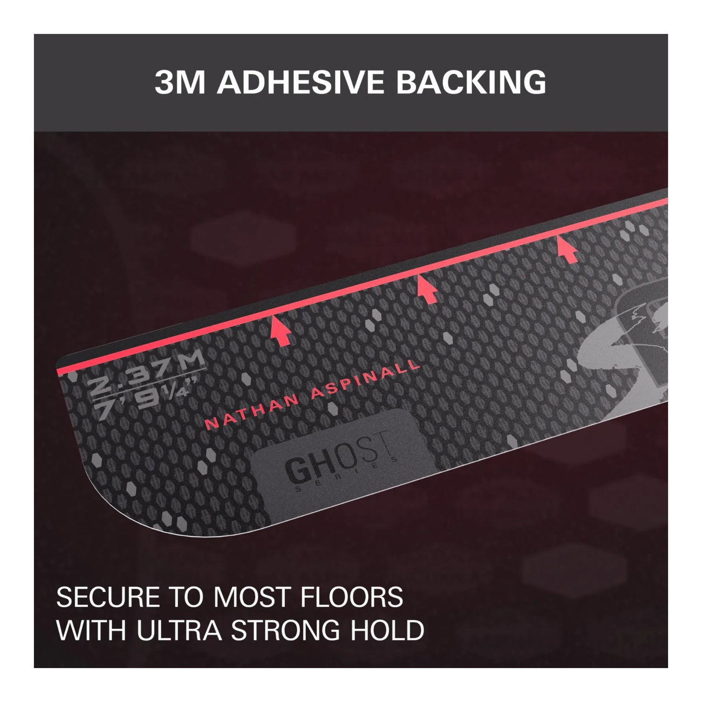 Target Darts Ghost series throw line adhesive backing detail