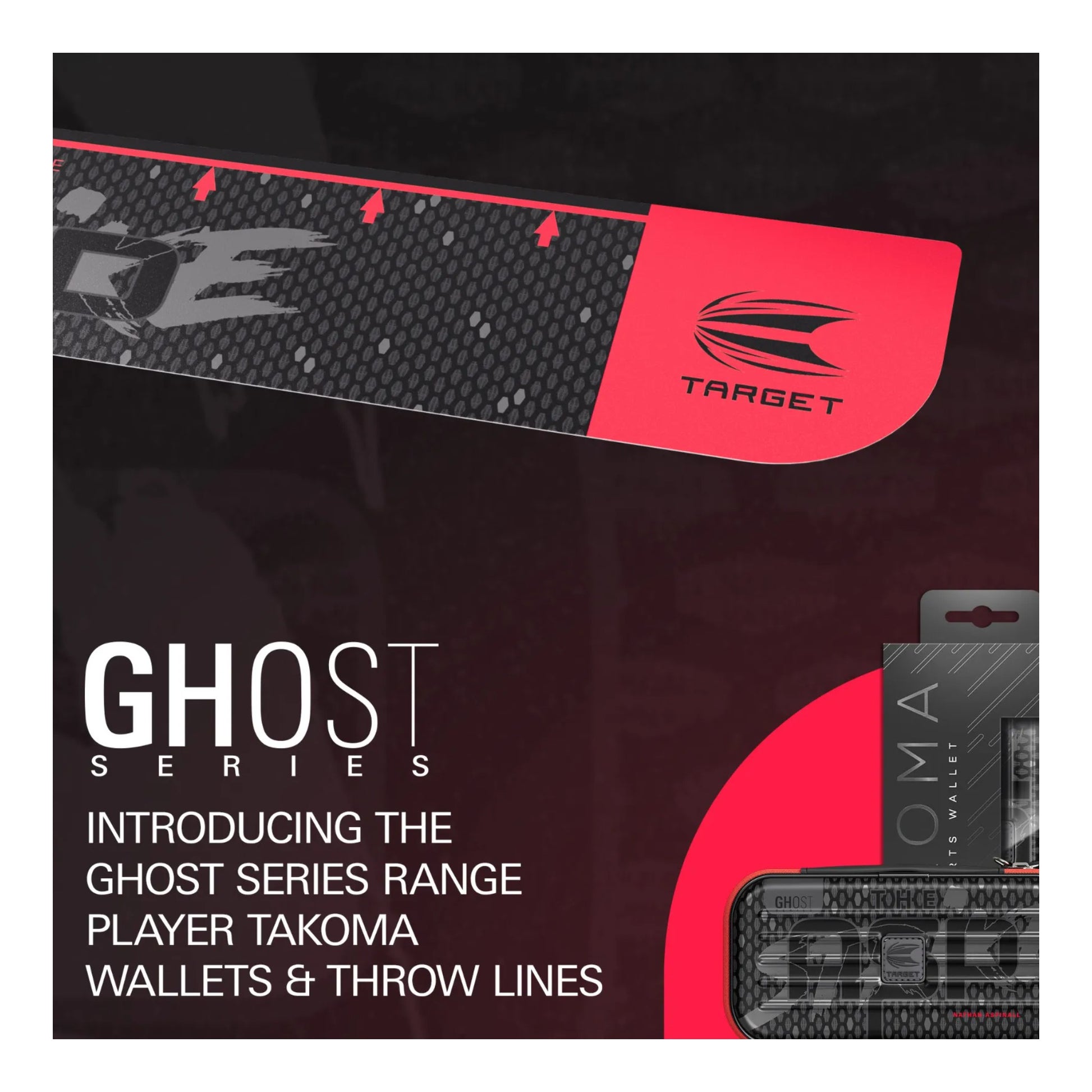 Target Darts branding detail on Aspinall edition throw line