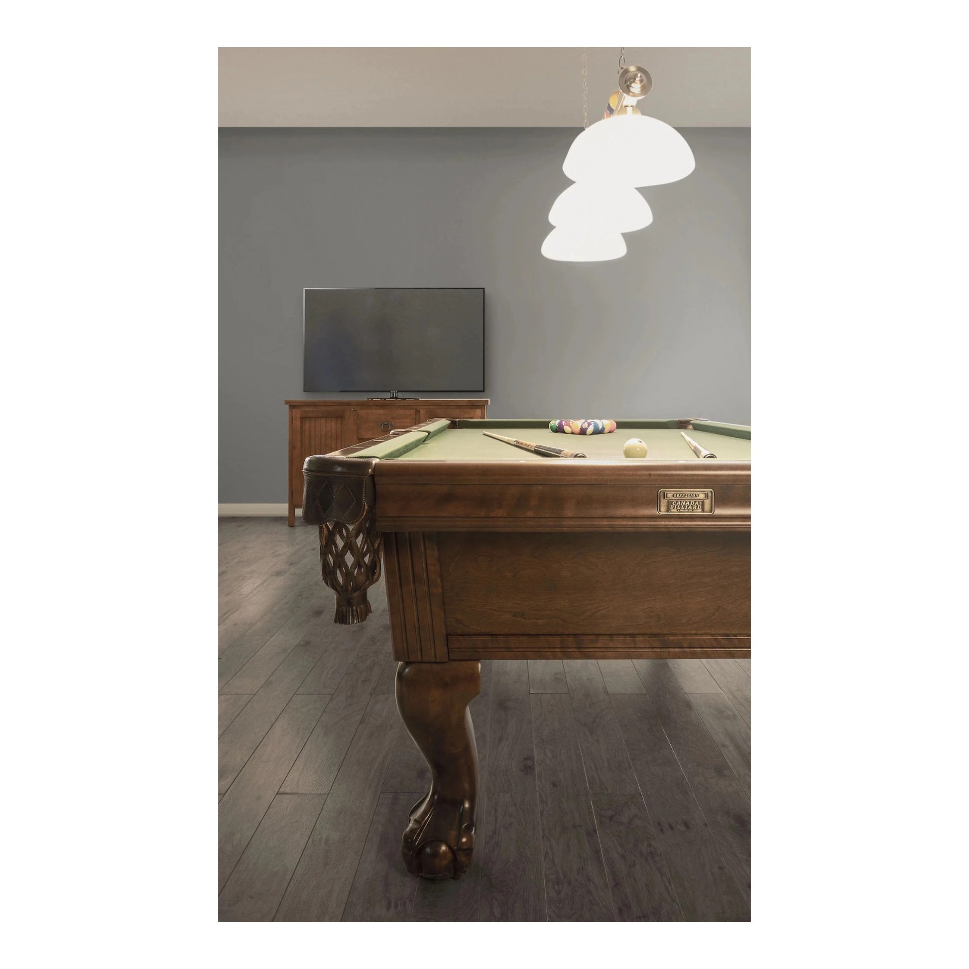 Obsession Pool Table side profile showing clean lines