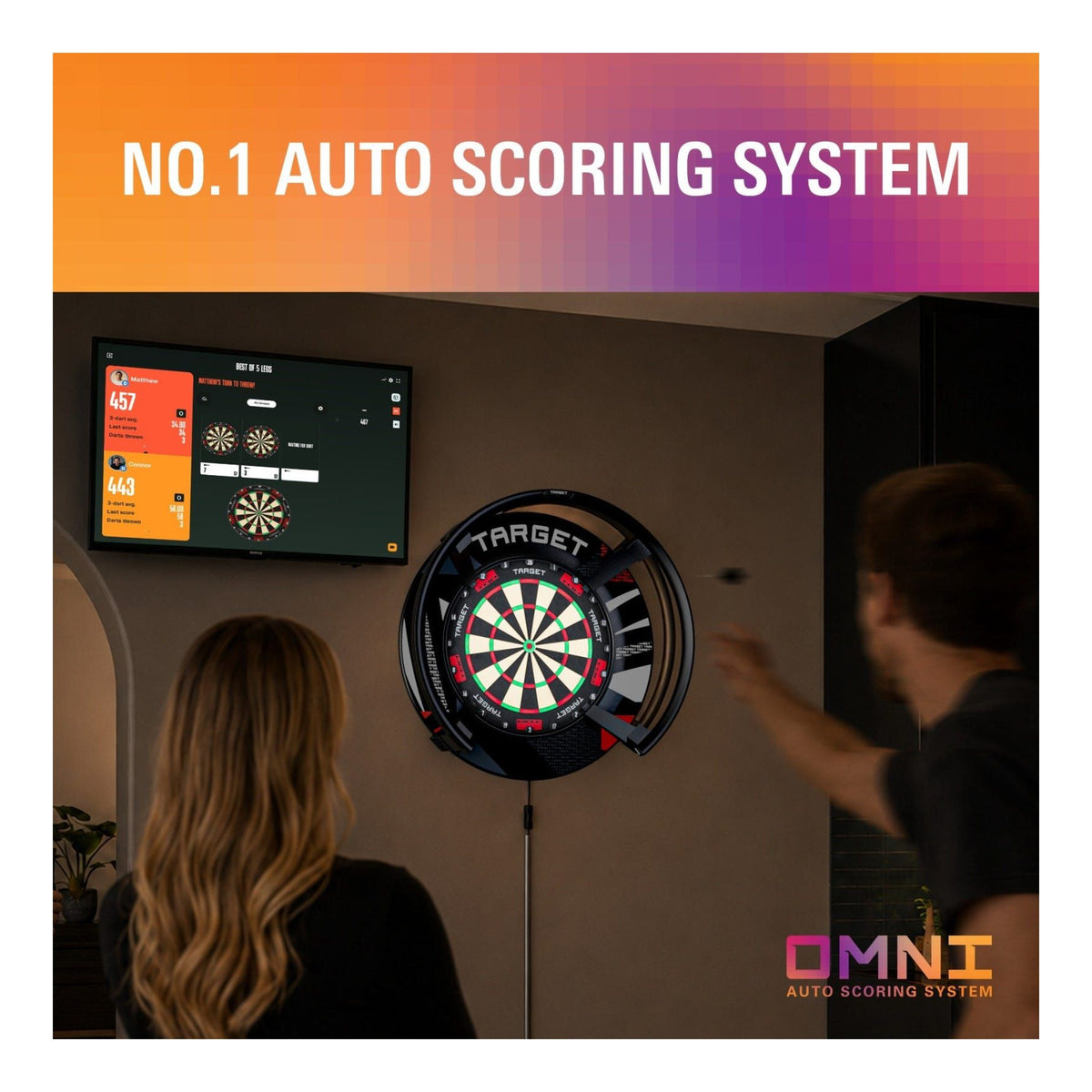 Omni Auto Scoring System by Target Darts | Kingston Billiards & Games