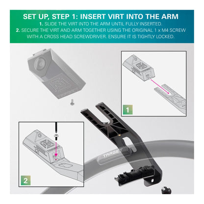Omni Virt Arm packaging box contents and mounting hardware