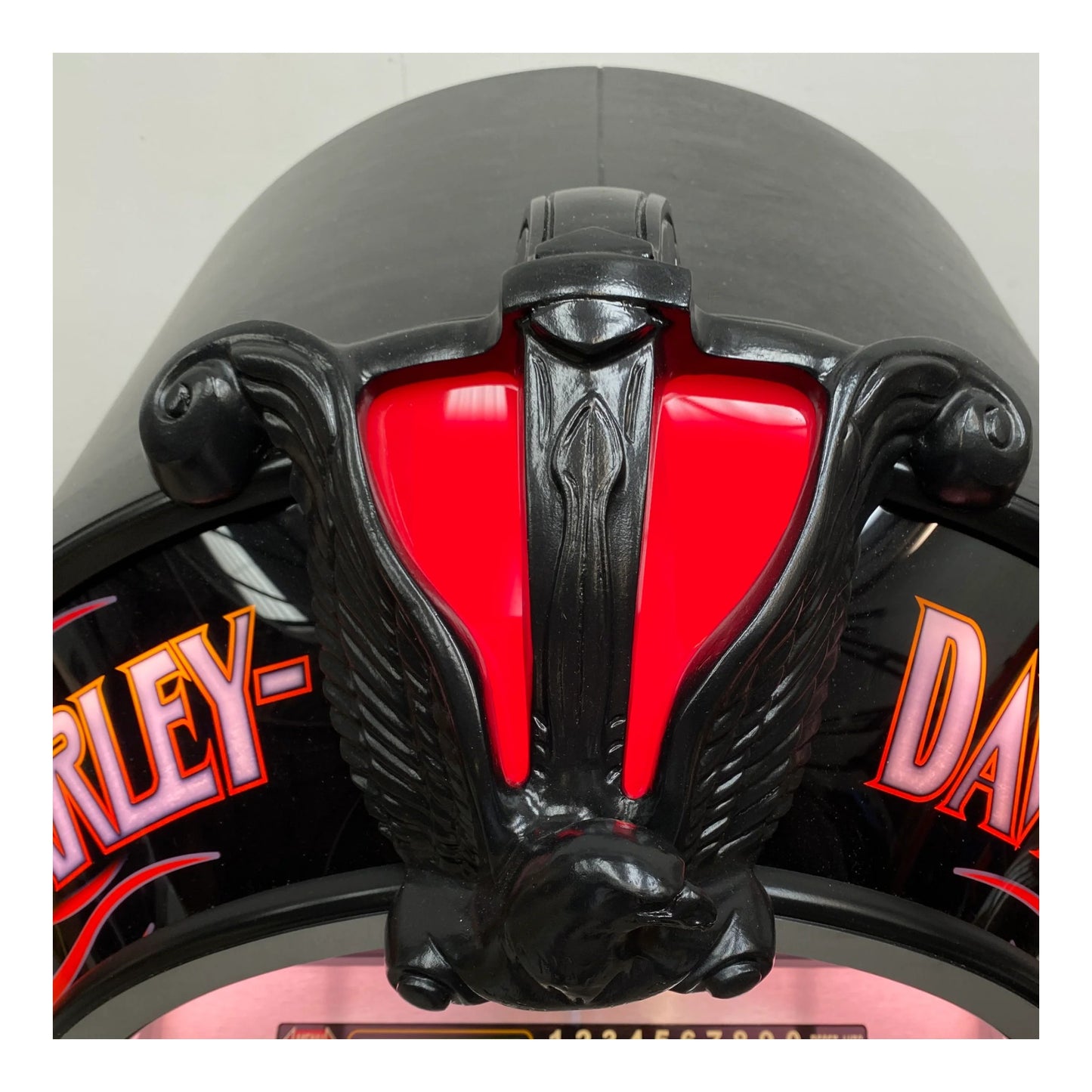 Rock-Ola Bubbler Harley-Davidson Flames CD Jukebox Brushed Aluminum