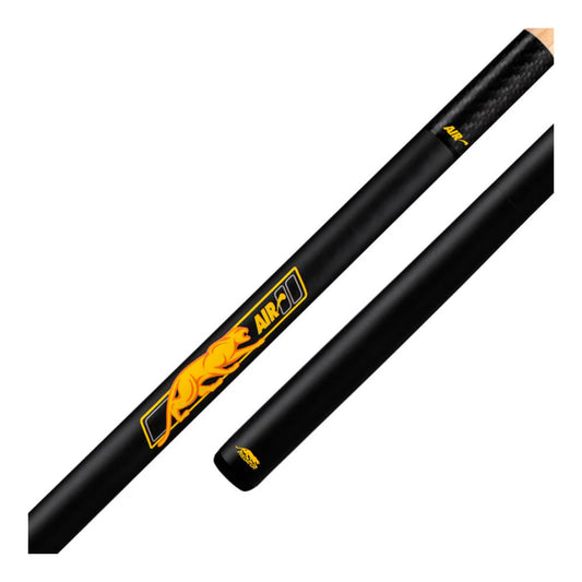 Predator Air II Jump Cue No Wrap version showing the matte black butt handle and joint.