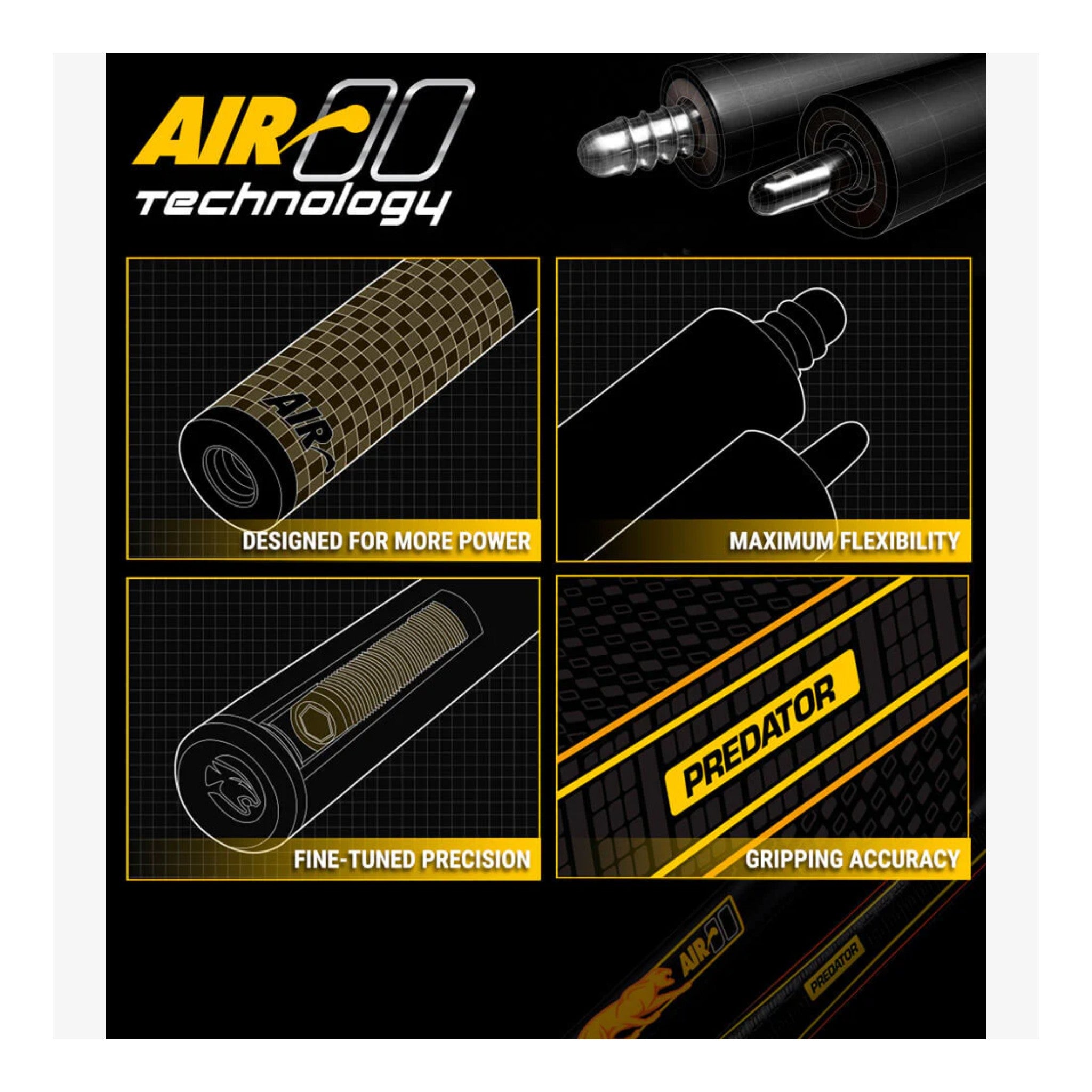 Predator Air II Jump Cue | No Wrap | Kingston Billiards – Kingston