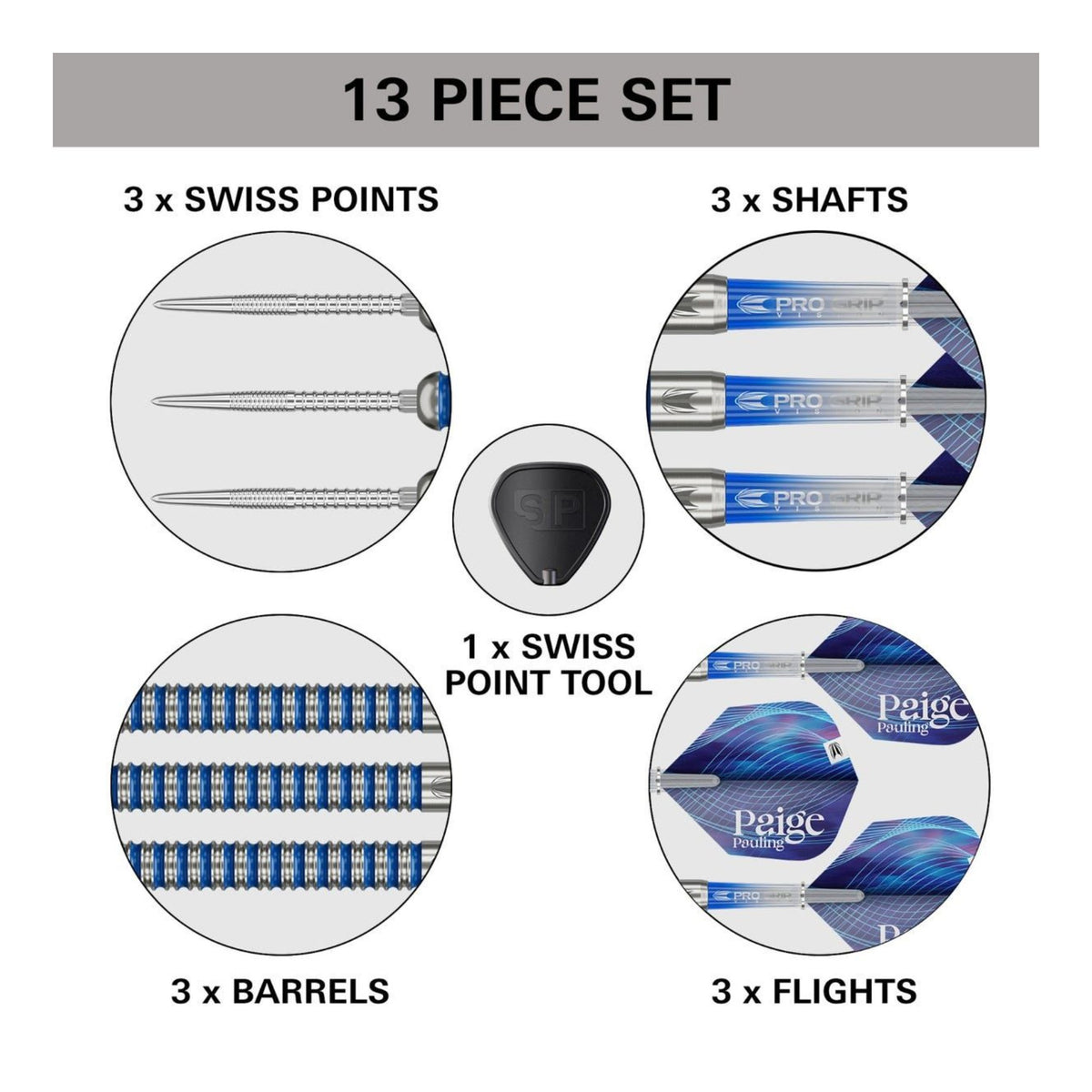 Target Paige Pauling SP 90% Tungsten Steel Tip Darts