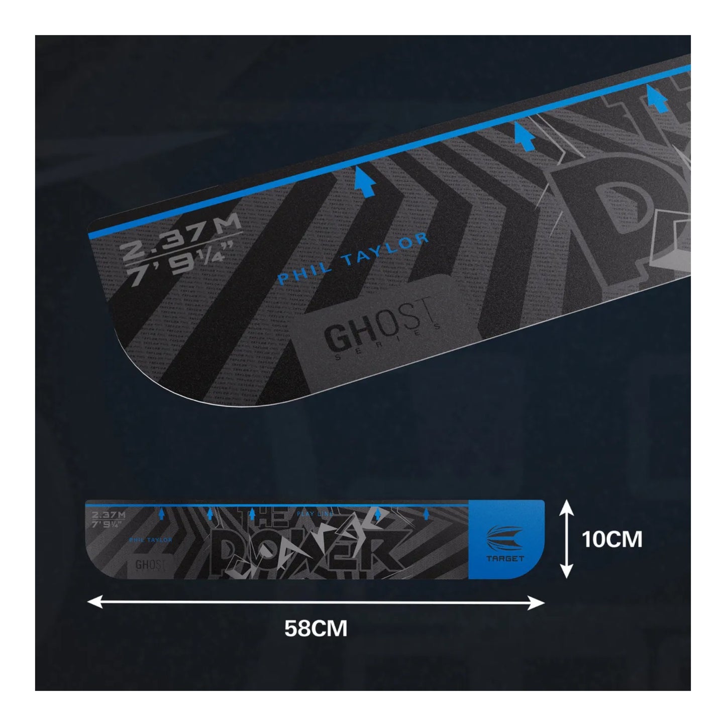 Target Phil Taylor "The Power" Ghost Throw Line | Premium Oche Marker Canada