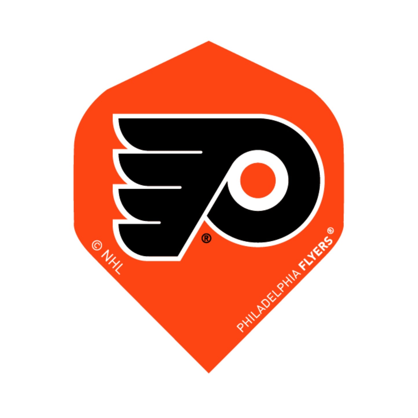 Philadelphia Flyers logo with orange border on a white background
