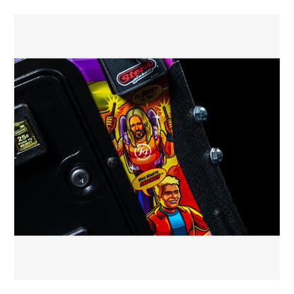 Colorful pinball machine artwork with characters and Stern branding.