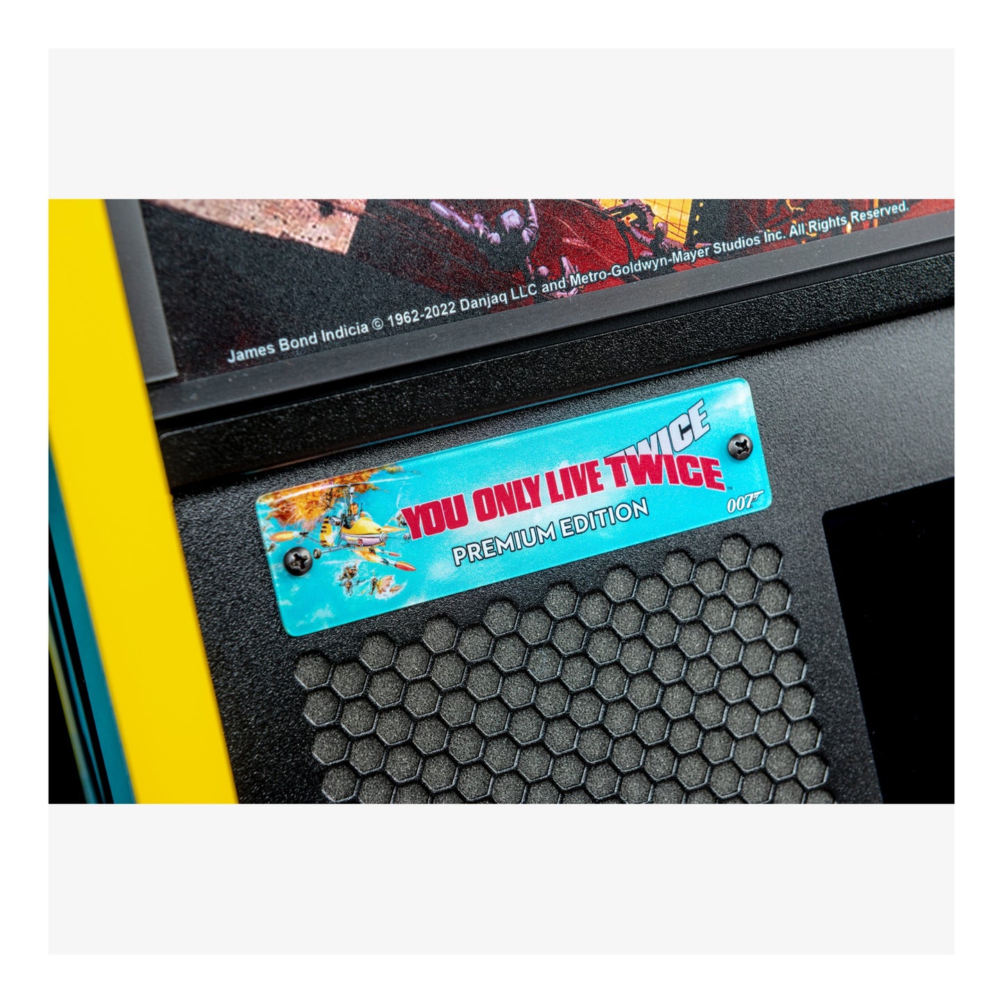 Close-up of a video game cartridge with a label reading 'You Only Live Twice' on a white background.