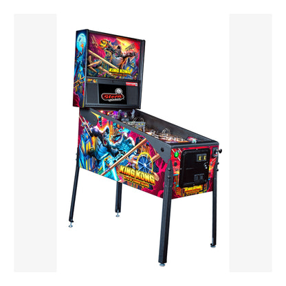 Pinball machine with King Kong theme on a white background