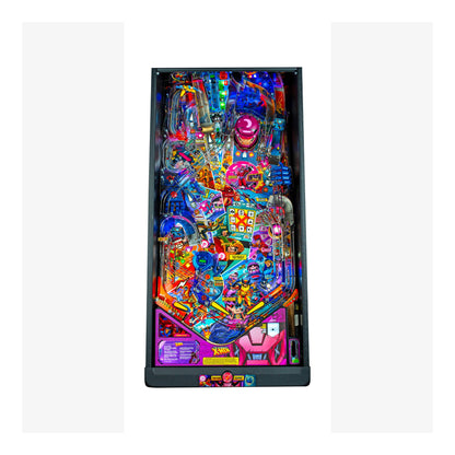 Colorful pinball machine on a white background