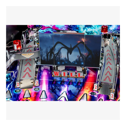 Pinball machine with colorful design and 'WIL' text