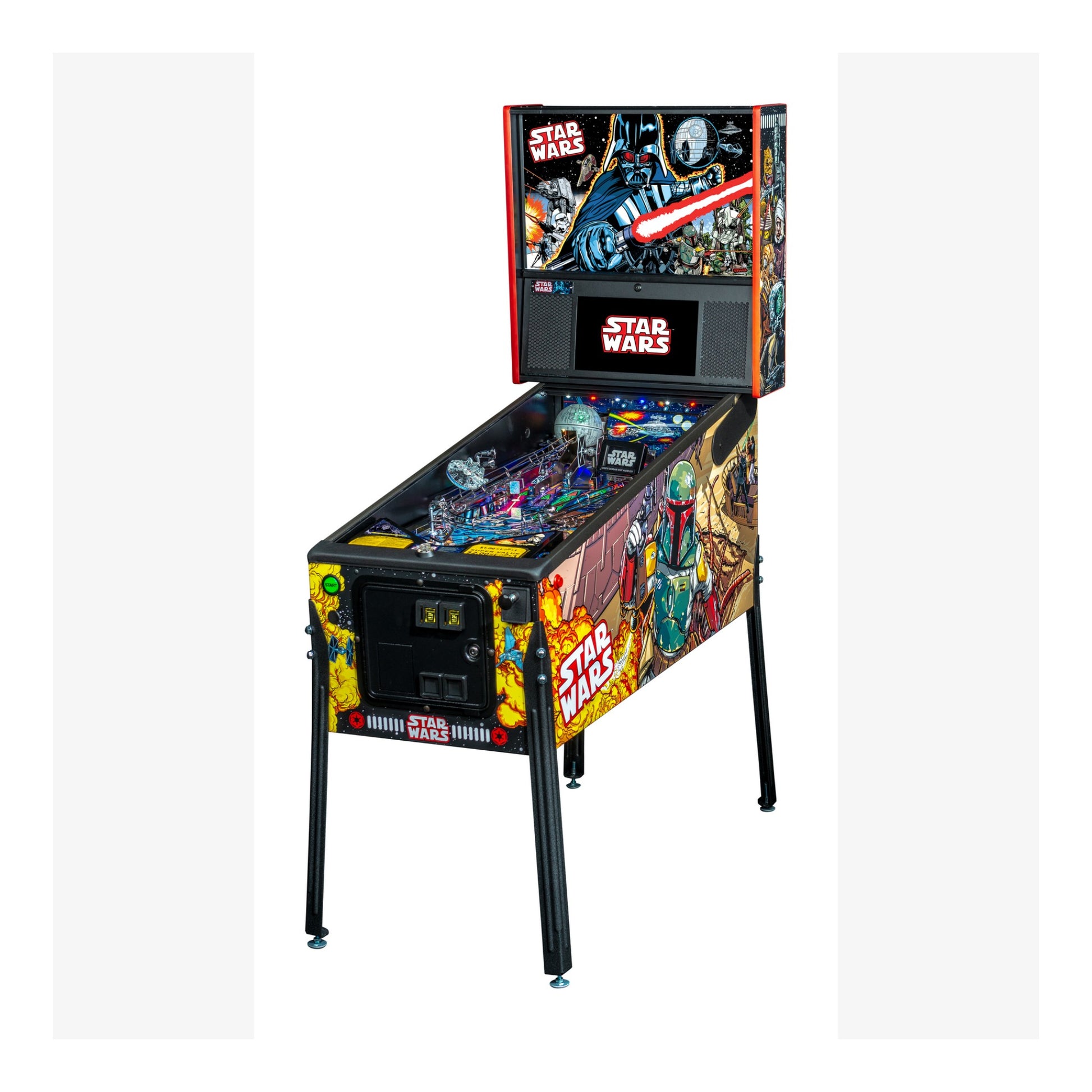 Star Wars pinball machine on a white background