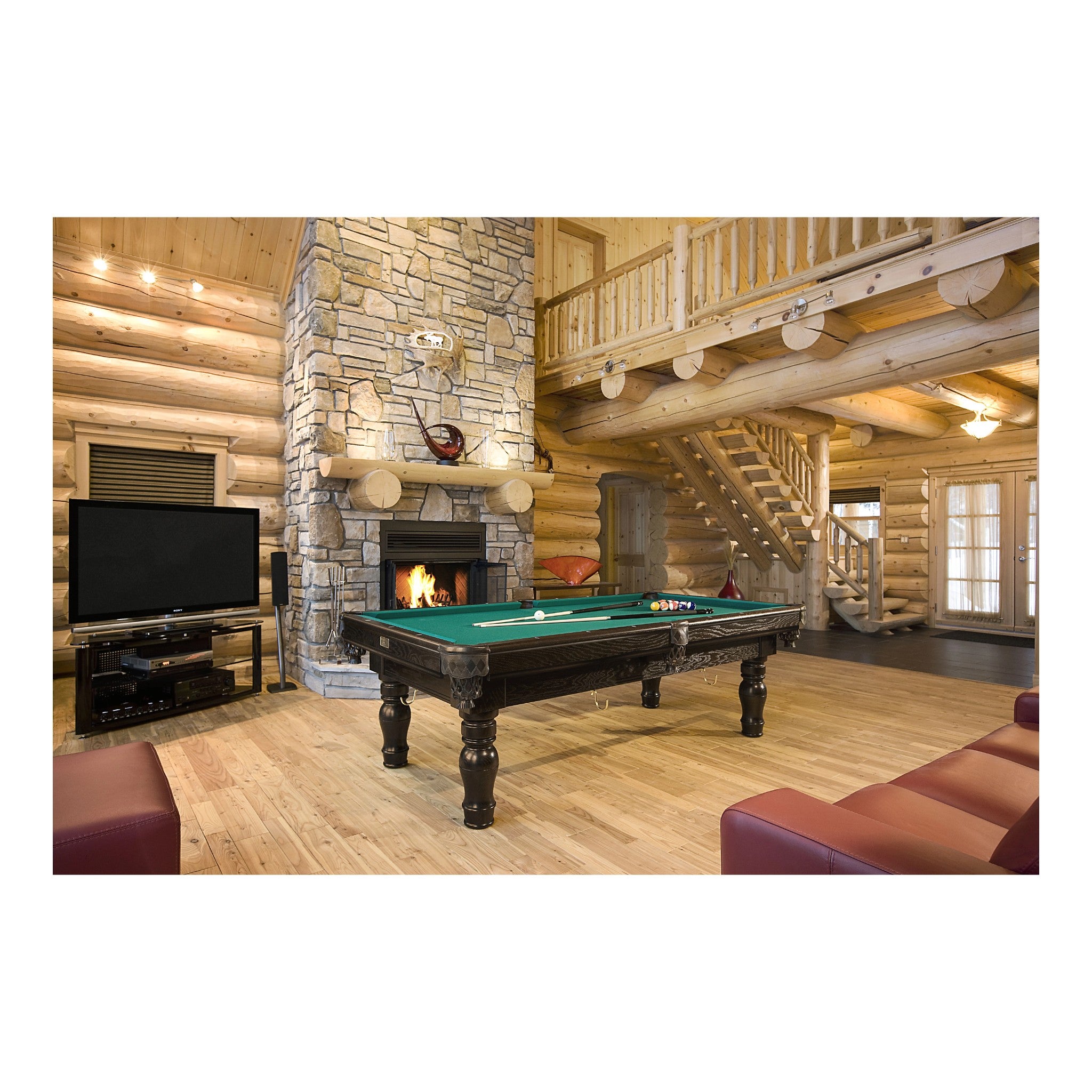 Prestige Pool Table | Red Oak & Slate | Duty Free Canada Shipping ...