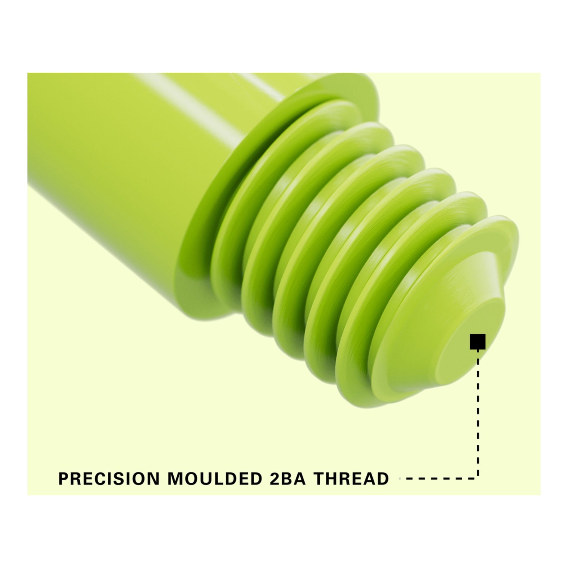 Lime Pro Grip 2BA thread close up