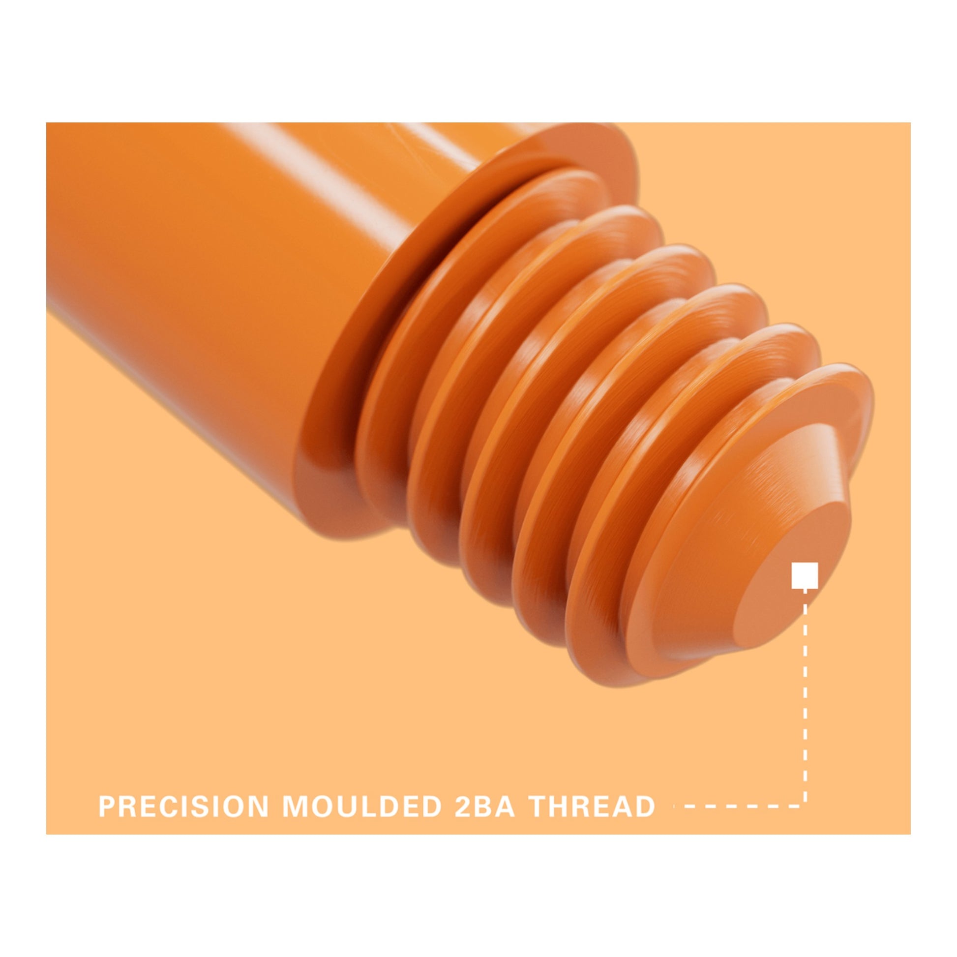 Orange Pro Grip 2BA thread close up
