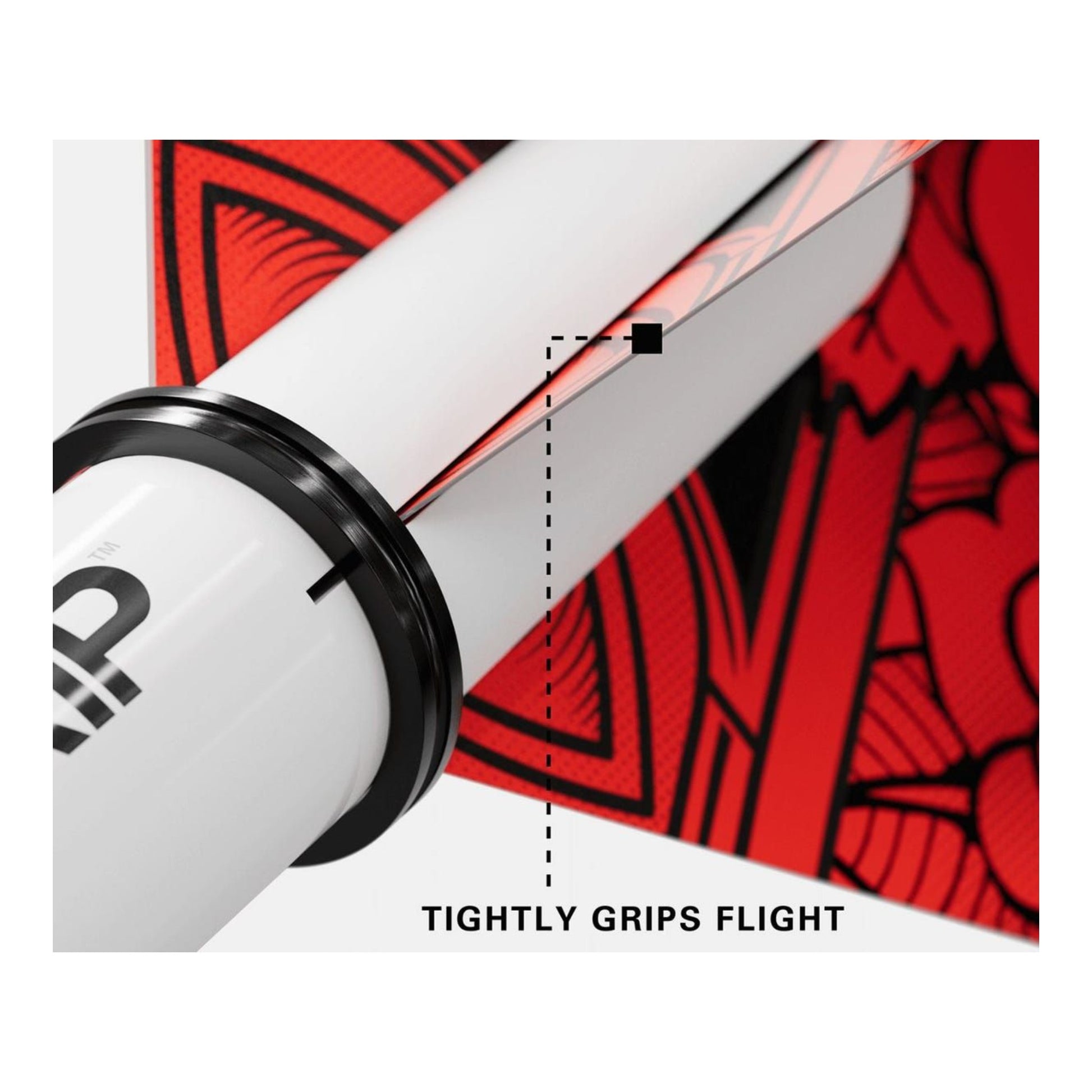 White Pro Grip flight grip demonstration image