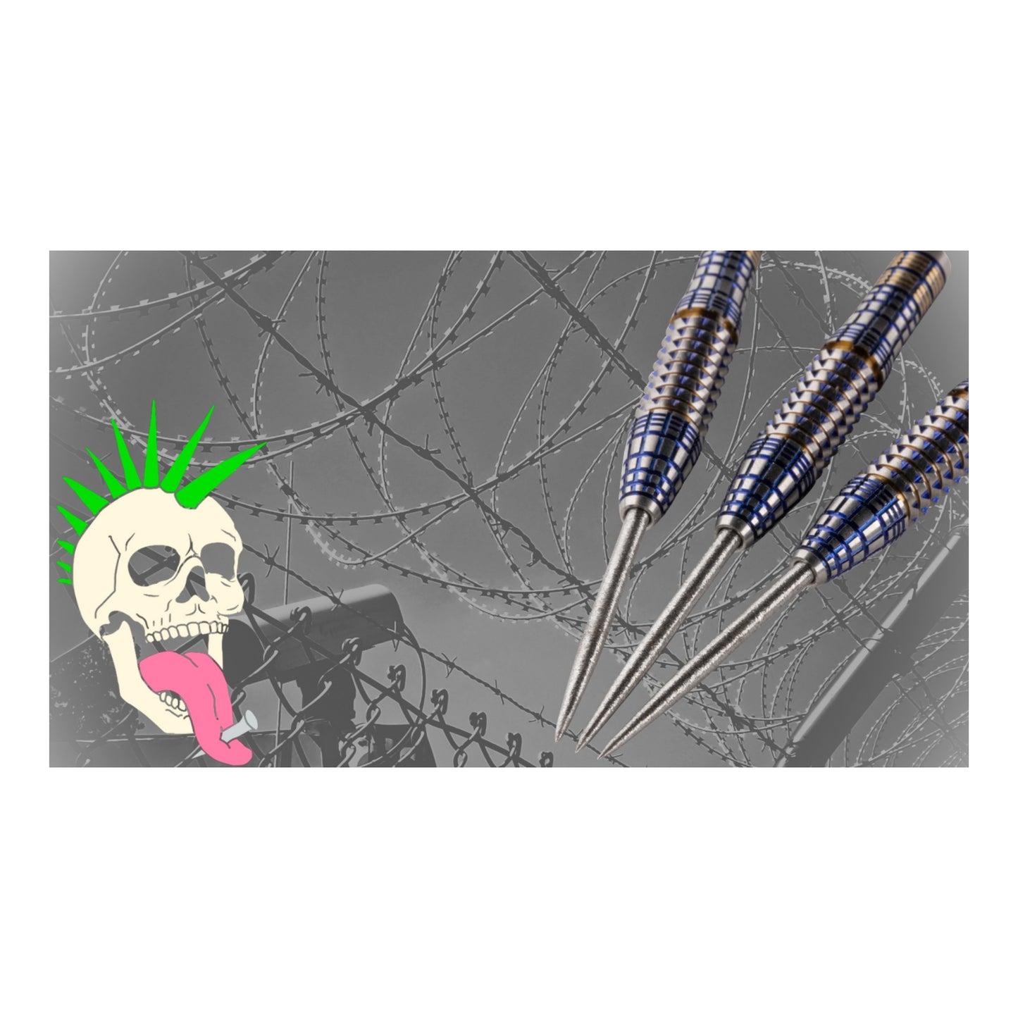Punk Points logo and Delinquent standard steel replacement dart points