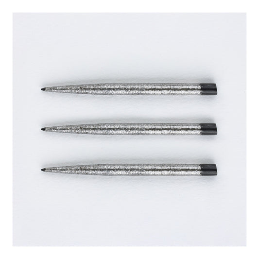 Close-up of Punk Points Delinquent standard steel dart point showing continuous finish