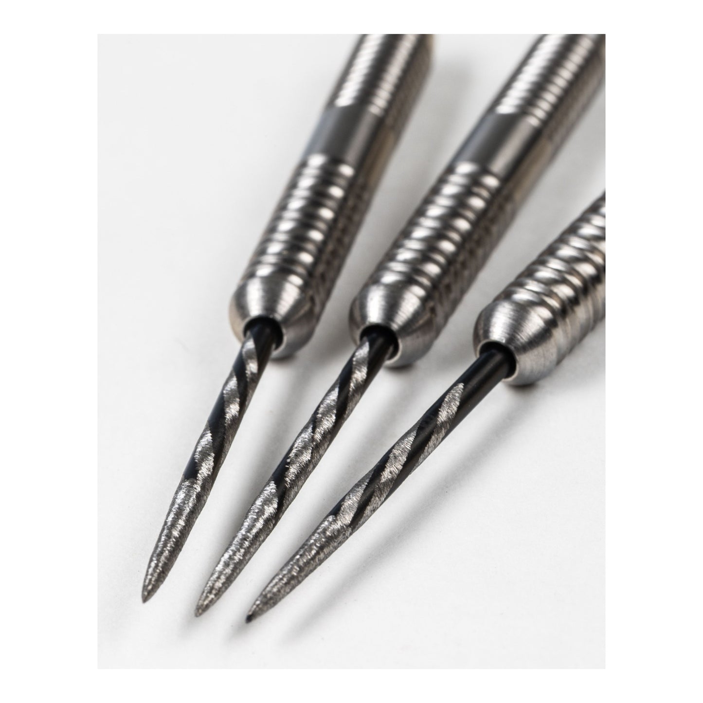 Punk Points Paranoid installed securely on a professional steel tip dart