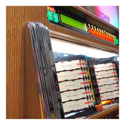 Close-up of a menu board with various food items listed, likely in a restaurant setting.