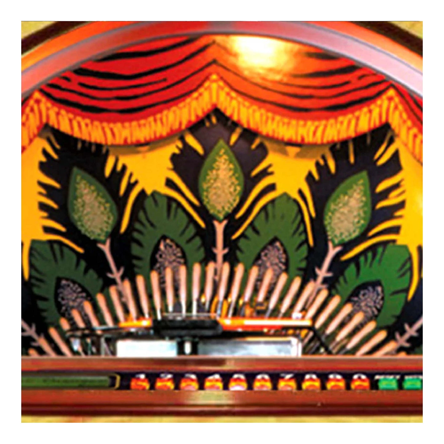 Colorful decorative item with intricate patterns and vibrant colors