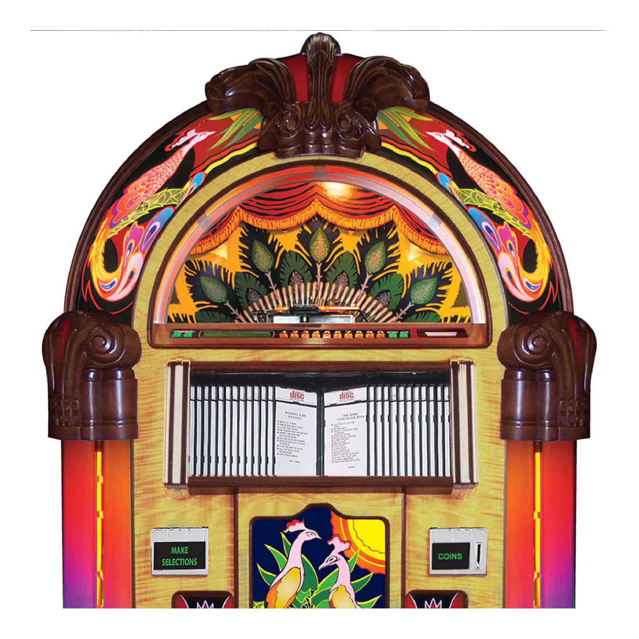 Rock-Ola Bubbler Peacock CD Jukebox | Authentic & New | Canada