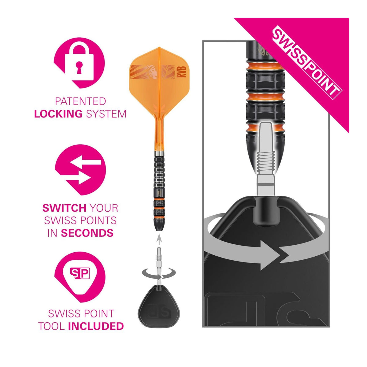 Raymond Van Barneveld RVB 95K SP Steel Tip Darts