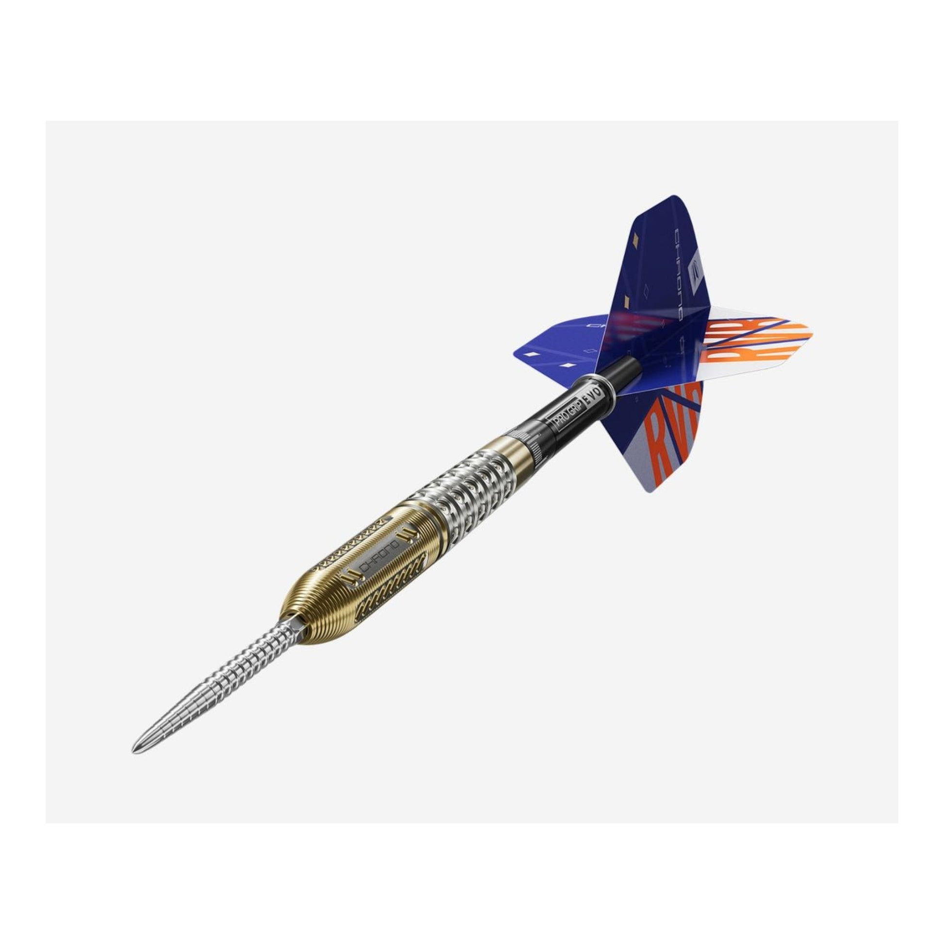 Close up of Raymond van Barneveld Chrono SP 95% tungsten steel tip darts
