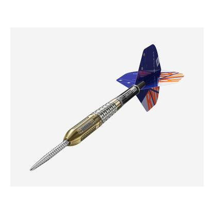 Close up of Raymond van Barneveld Chrono SP 95% tungsten steel tip darts