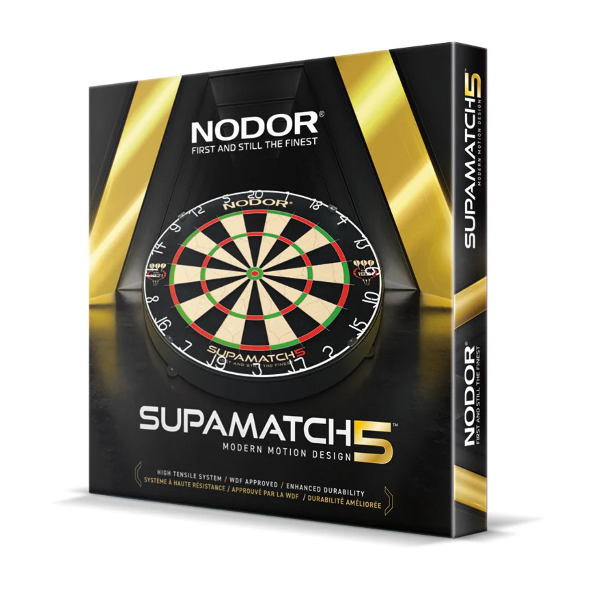 Nodor Supamatch 5 retail box packaging with WDF approval seal
