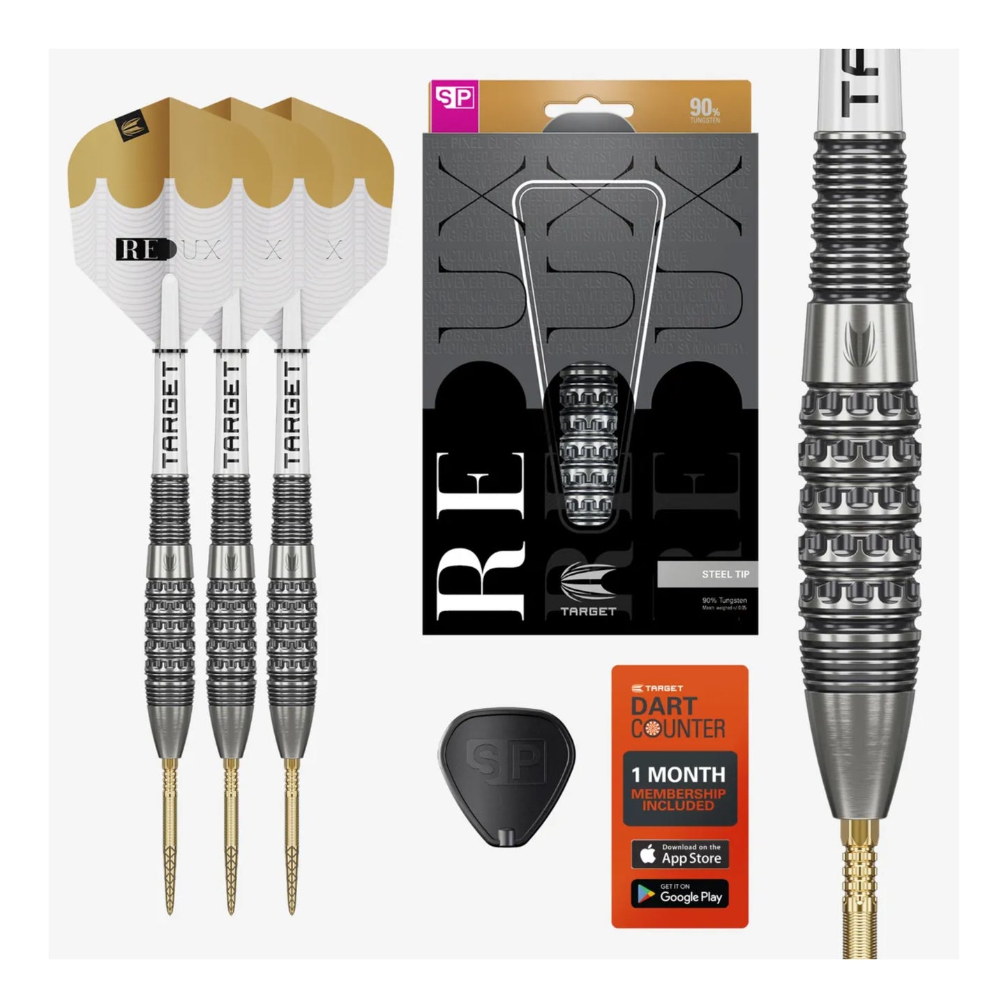 Redux 02 SP darts showing torpedo barrel shape profile