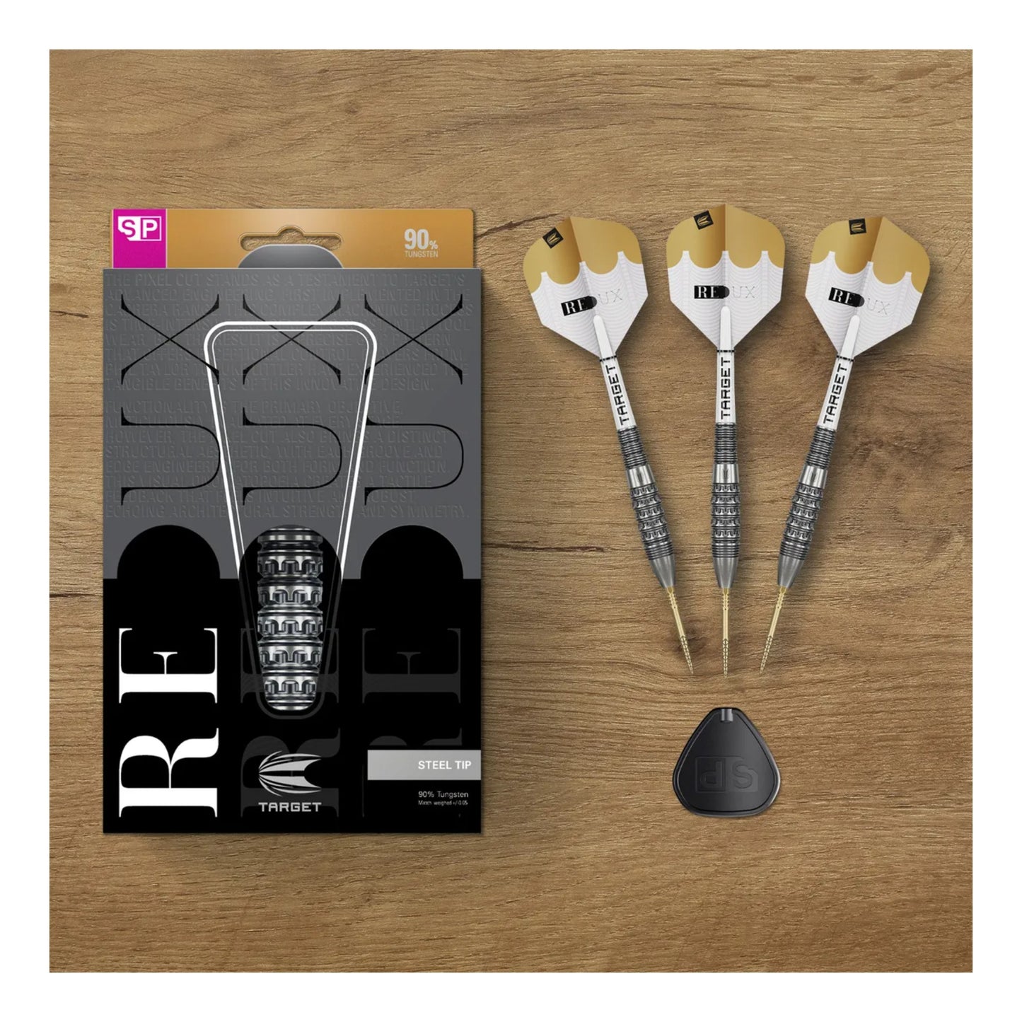 arget Redux 02 SP darts packaging with Swiss Point logo