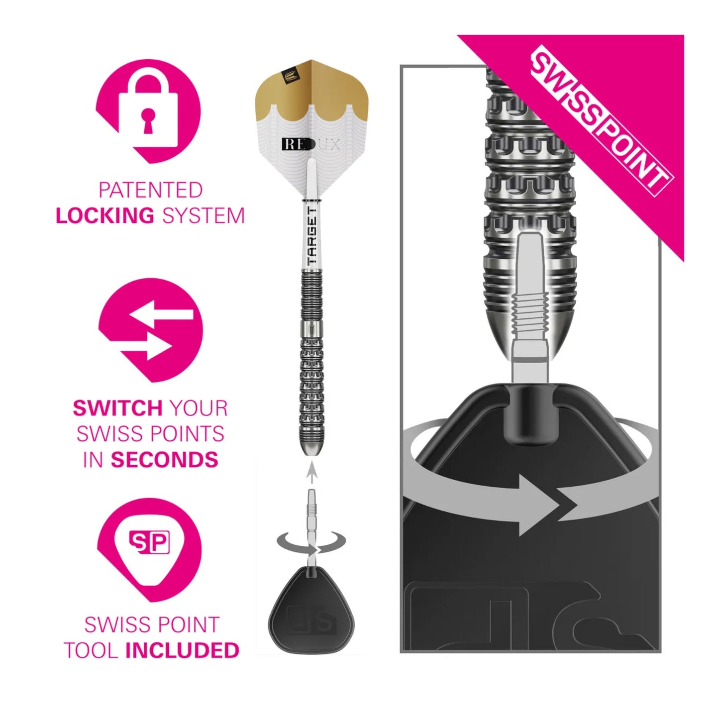 Target Redux 03 SP Swiss Point Darts | 90% Tungsten