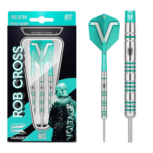 Complete set of Target Rob Cross 80% tungsten steel tip darts .