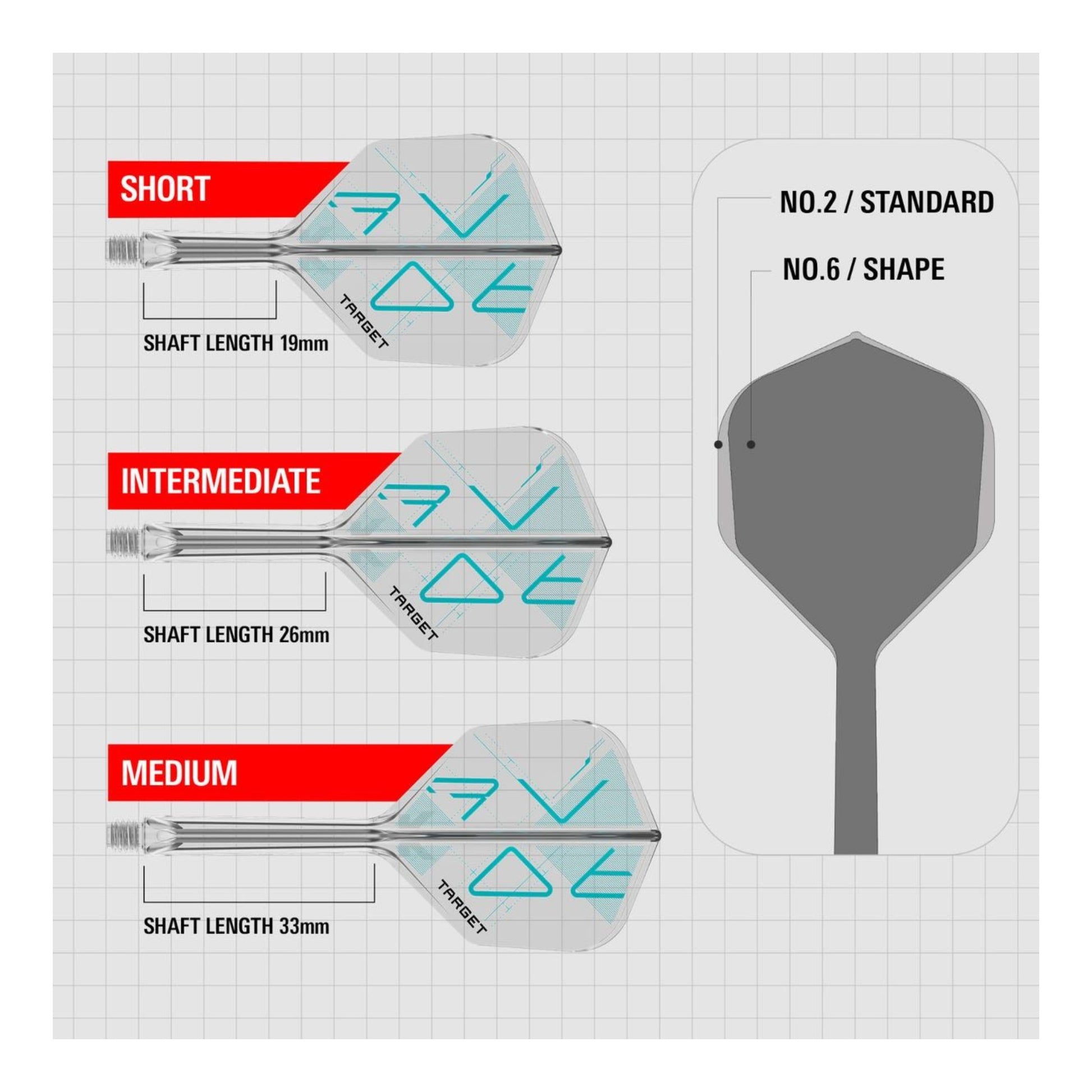 shaft length comparison Rove K-Flex No.2