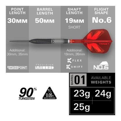 Target Shift SP 90% Tungsten Steel Tip Darts – Kingston Billiards and Games