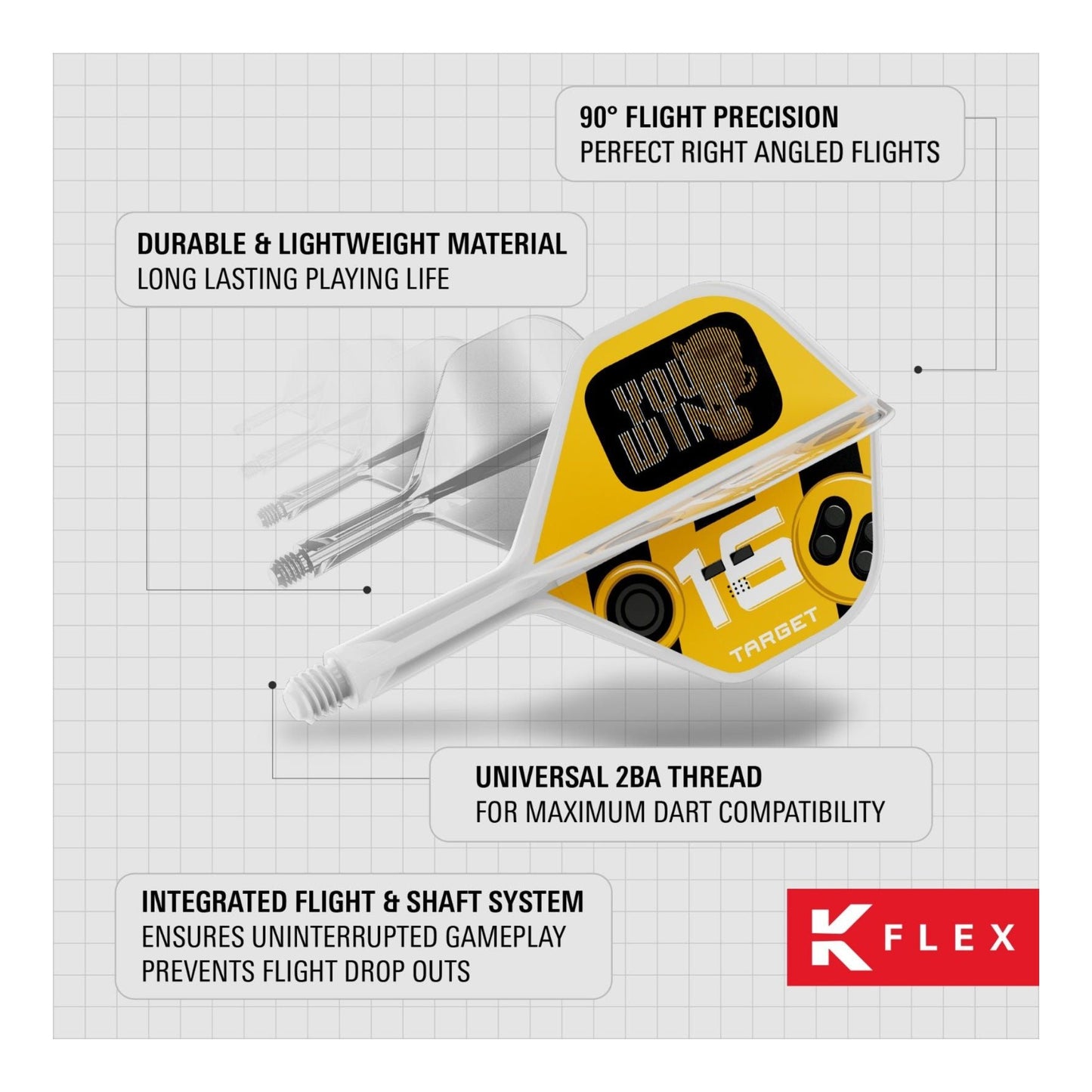 Target You Win K-Flex No.2 Integrated Dart Flights