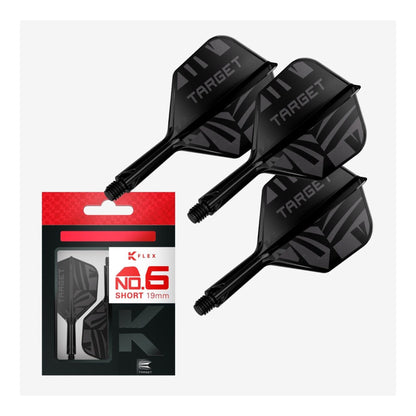 Target Printed K-Flex Black No.6 Integrated Dart System